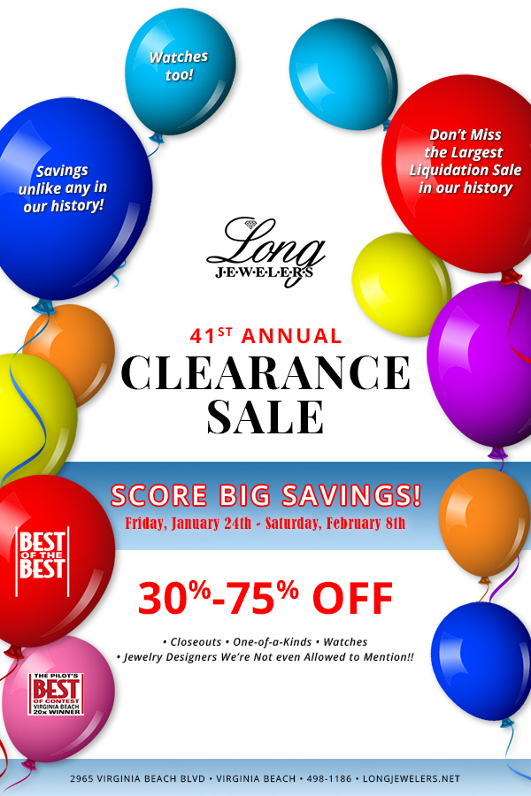 41st Long Jewelers Annual Clearance Sale