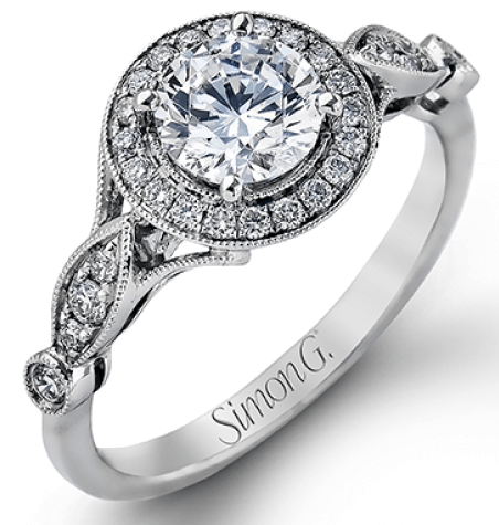 Simon G Halo Ring Available at Long Jewelers