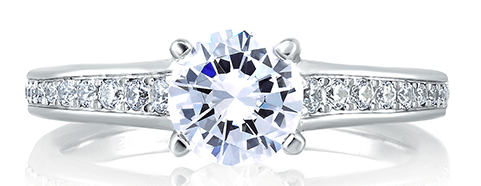 A. Jaffe Solitaire Engagement Ring Available at Long Jewelers