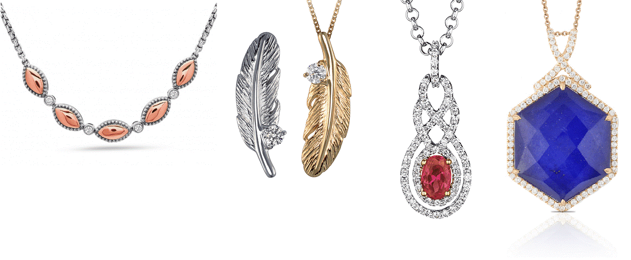 Necklaces by Charles Krypell, Lazare, Fana, and Doves by Doron Available at Long Jewelers of Virginia Beach