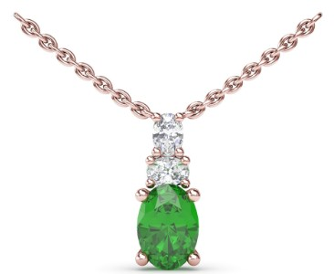 Emerald and Diamond Necklace by Fana