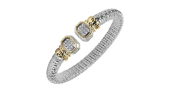 a textured, mixed metal cuff bracelets by Vahan