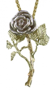 Steven Douglas 14K rose and yellow gold Flower Pendant