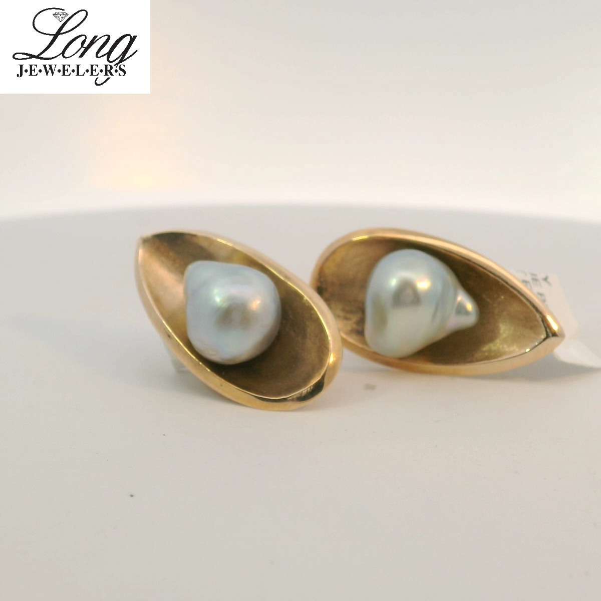 Elegant 14K Yellow Gold Pearl Earrings for Timeless Sophistication