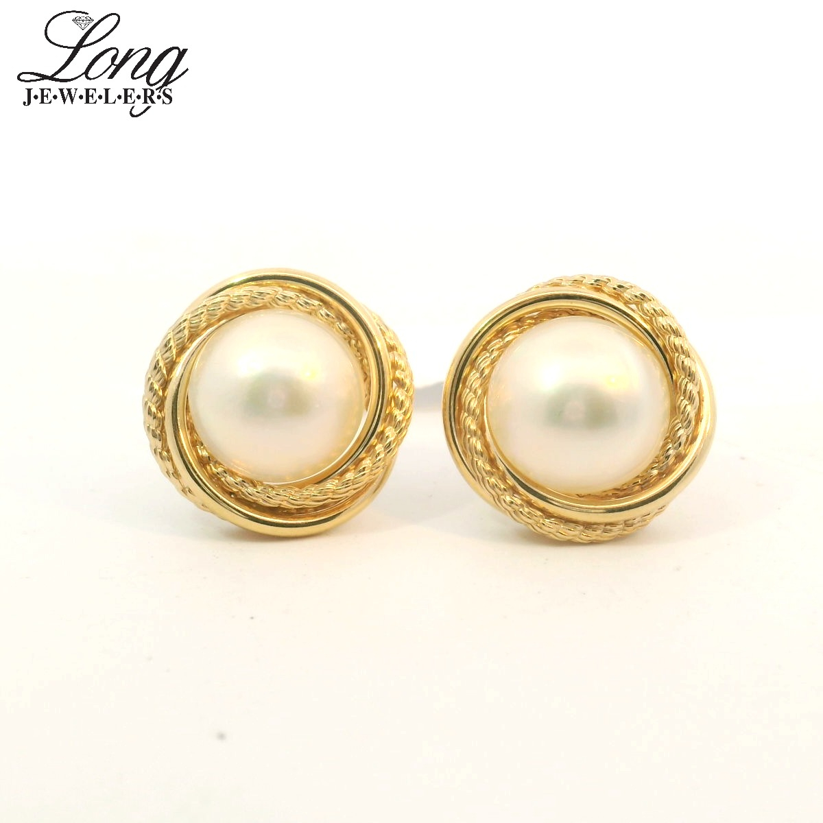 Elegant 14K Yellow Gold Pearl Earrings for Timeless Sophistication