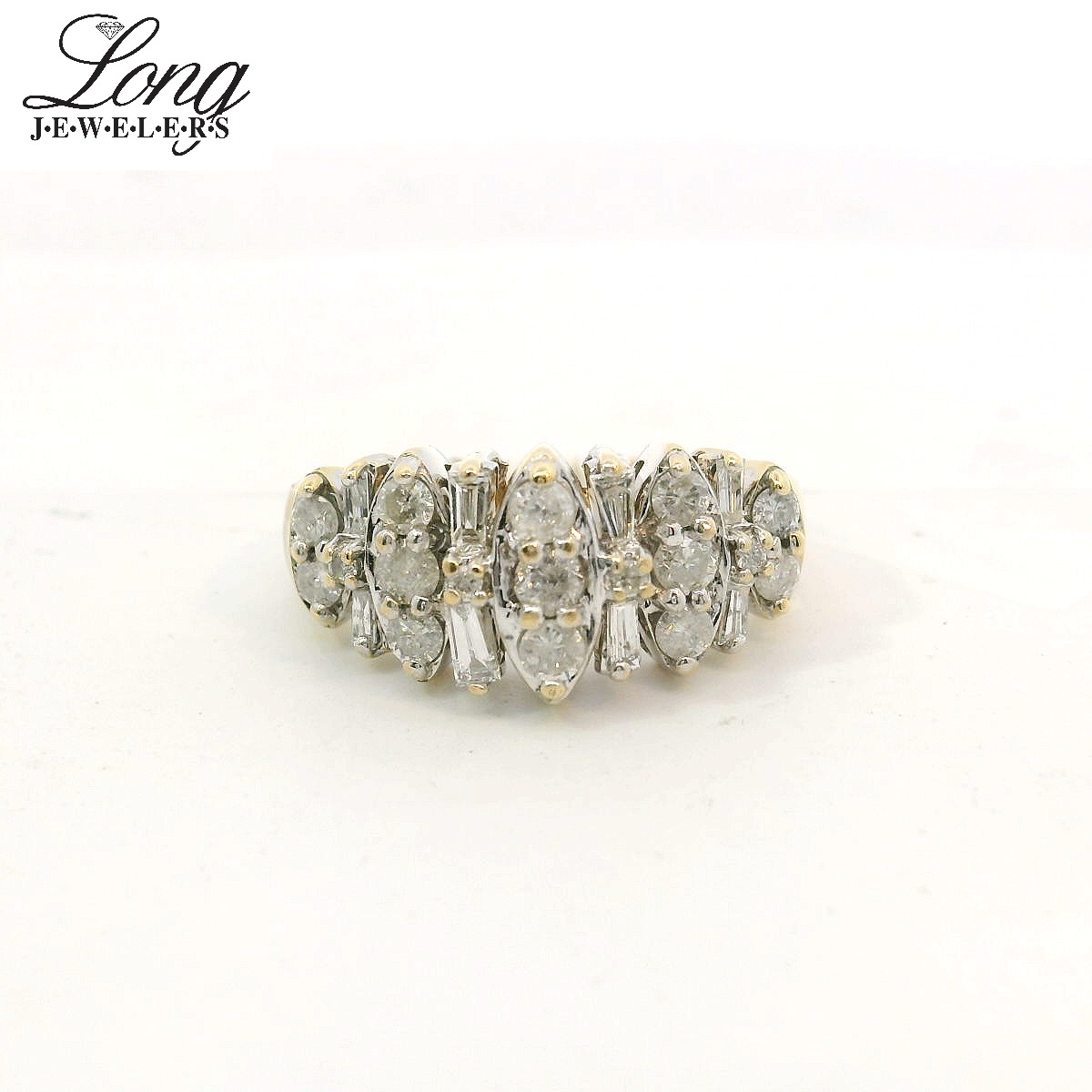 10K Yellow Gold Cluster Ring: Timeless Elegance and Sparkling Brilliance 10K Yellow Gold Cluster Ring: Timeless Elegance and Sparkling Brilliance