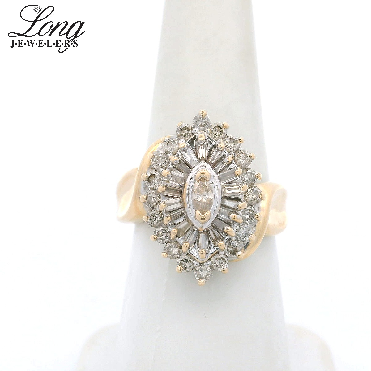 Stunning 14K Gold Cocktail Ring for a Dazzling Statement Stunning 14K Gold Cocktail Ring for a Dazzling Statement