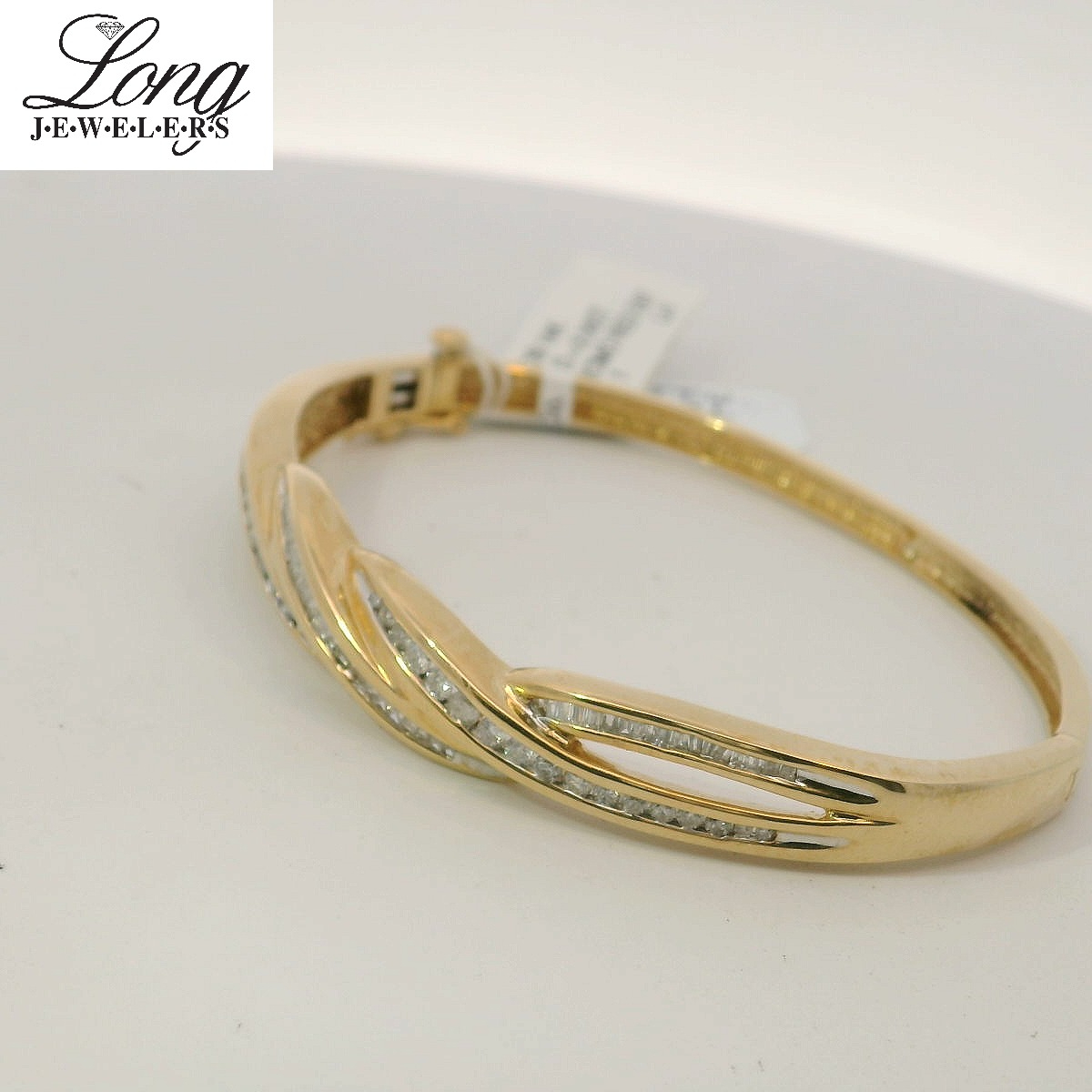 14K Yellow Gold Twist Bracelet w/ Diamonds 14K Yellow Gold Twist Bracelet w/ Diamonds