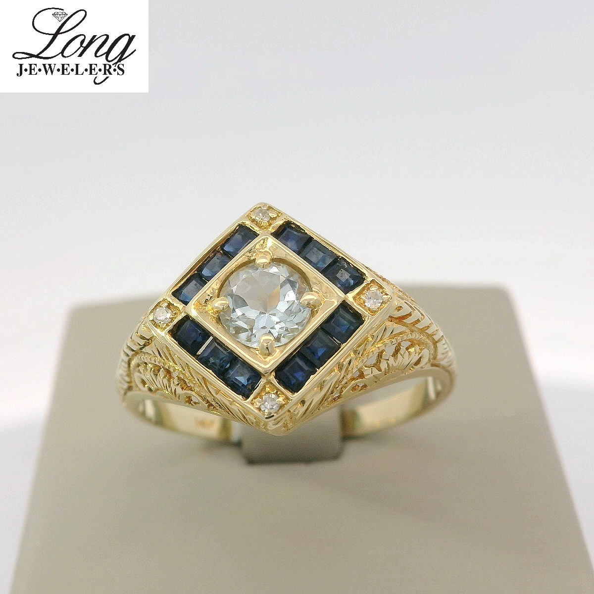 14K Yellow Gold 12 Sapphire Ring 14K Yellow Gold 12 Sapphire Ring