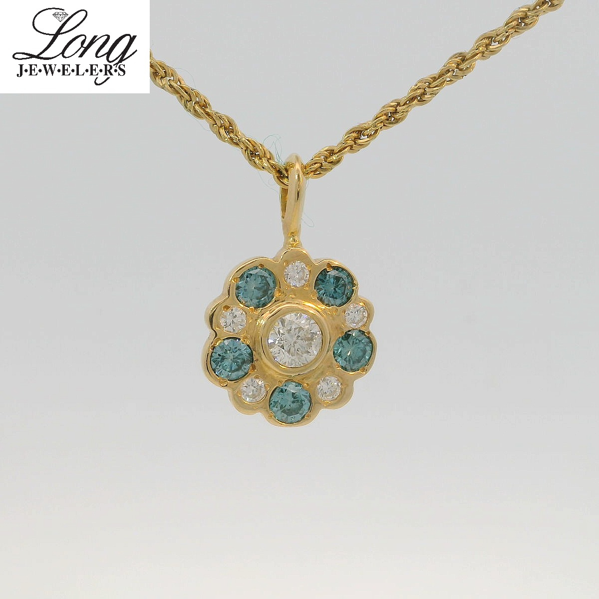 18K Yellow Gold 6 Diamond 5 Irrtd Necklace 18K Yellow Gold 6 Diamond 5 Irrtd Necklace