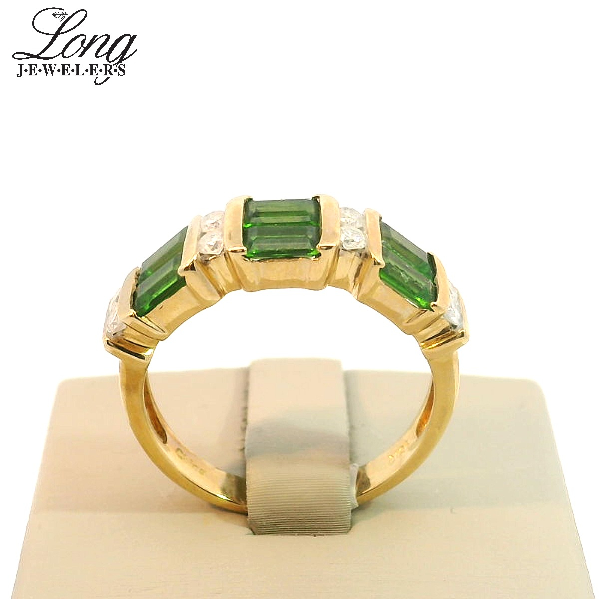 LDS 10K 8D=0.28 PROMO RED EST 6 EMERALDS RING LDS 10K 8D=0.28 PROMO RED EST 6 EMERALDS RING