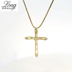 14K Yellow Gold Religious Necklace: Elegant Faith-Inspired Jewelry thumbnail 2