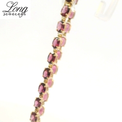 14K Yellow Gold Gemstone Bracelet | Elegant & Timeless Luxury thumbnail 3