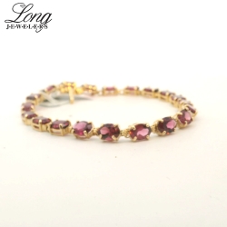 14K Yellow Gold Gemstone Bracelet | Elegant & Timeless Luxury thumbnail 5
