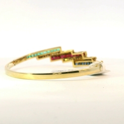 14K Yellow Gold Gemstone Bracelet | Elegant & Timeless Design thumbnail 4