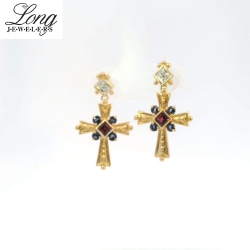 14K Yellow Gold Religious Earrings: Elegant Faith-Inspired Accessories