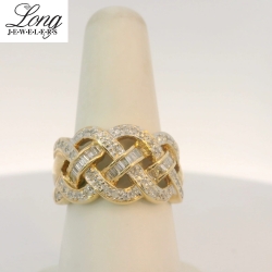 14K Yellow Gold Diamond Ring: Timeless Elegance and Sparkling Brilliance thumbnail 1
