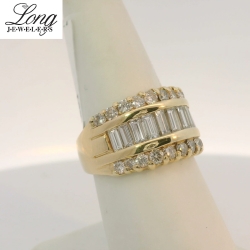 14K Yellow Gold Cluster Ring: Timeless Elegance and Sparkling Brilliance thumbnail 2