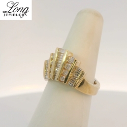 14K Yellow Gold Cluster Ring: Timeless Elegance and Sparkling Brilliance thumbnail 2