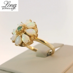 14K Yellow Gold Gemstone Ring: Elegant and Vibrant Luxury thumbnail 3