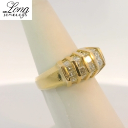 18K Yellow Gold Cluster Ring: Elegant and Timeless Design thumbnail 2