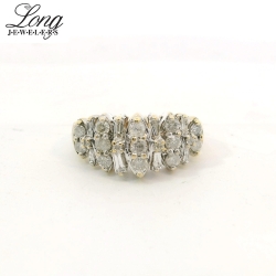 10K Yellow Gold Cluster Ring: Timeless Elegance and Sparkling Brilliance
