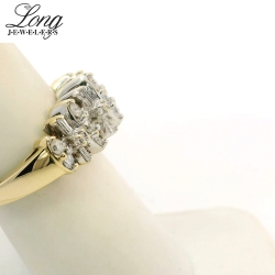10K Yellow Gold Cluster Ring: Timeless Elegance and Sparkling Brilliance thumbnail 2