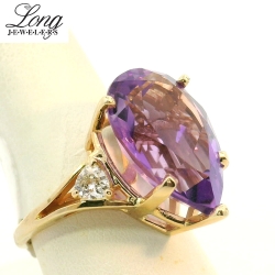 14K Yellow Gold Gemstone Ring: Elegant and Vibrant Luxury thumbnail 4