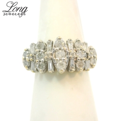 Titanium Cluster Ring: Durable Elegance with Stunning Gemstone Display thumbnail 1