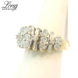 Titanium Cluster Ring: Durable Elegance with Stunning Gemstone Display thumbnail 3