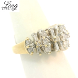 Titanium Cluster Ring: Durable Elegance with Stunning Gemstone Display thumbnail 4