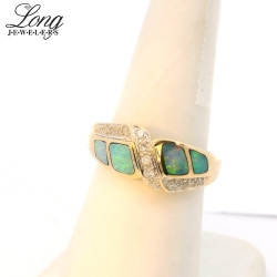 14K Yellow Gold Gemstone Ring: Elegant and Vibrant Luxury thumbnail 2