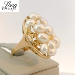 18K Yellow Gold Pearl Ring: Timeless Elegance & Luxury thumbnail 2