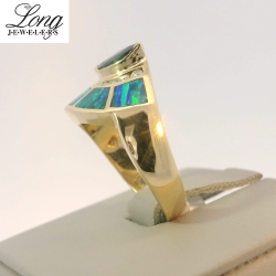 14K Yellow Gold Gemstone Ring: Elegant and Vibrant Style thumbnail 3