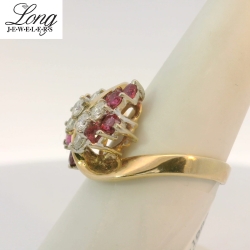 14K Yellow Gold Cluster Ring: Timeless Elegance and Sparkling Brilliance thumbnail 3