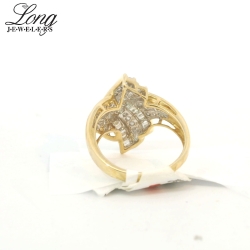 14K Yellow Gold Cluster Ring: Timeless Elegance and Sparkling Brilliance thumbnail 2