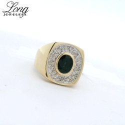 14K Yellow Gold Gemstone Ring: Elegant and Vibrant Luxury thumbnail 2