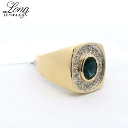 14K Yellow Gold Gemstone Ring: Elegant and Vibrant Luxury thumbnail 3