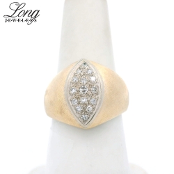 14K Yellow Gold Cluster Ring: Timeless Elegance and Sparkling Brilliance thumbnail 1