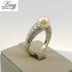 14K Yellow Gold 8mm Pearl Ring thumbnail 3