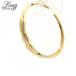 14K Yellow Gold Twist Bracelet w/ Diamonds thumbnail 5