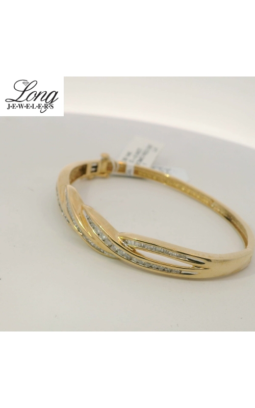 14K Yellow Gold Twist Bracelet w/ Diamonds